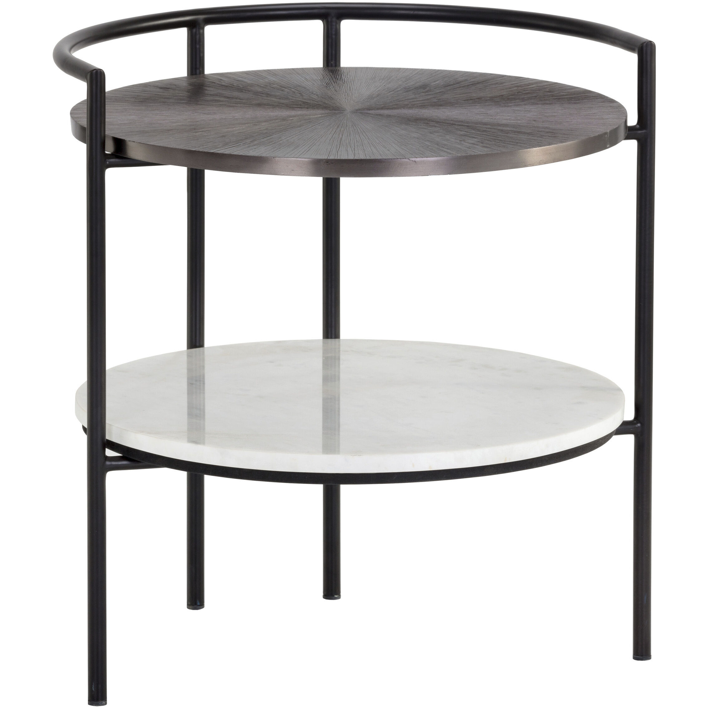 Brighton 21.75 X 20.25 inch White / Black Night Stand